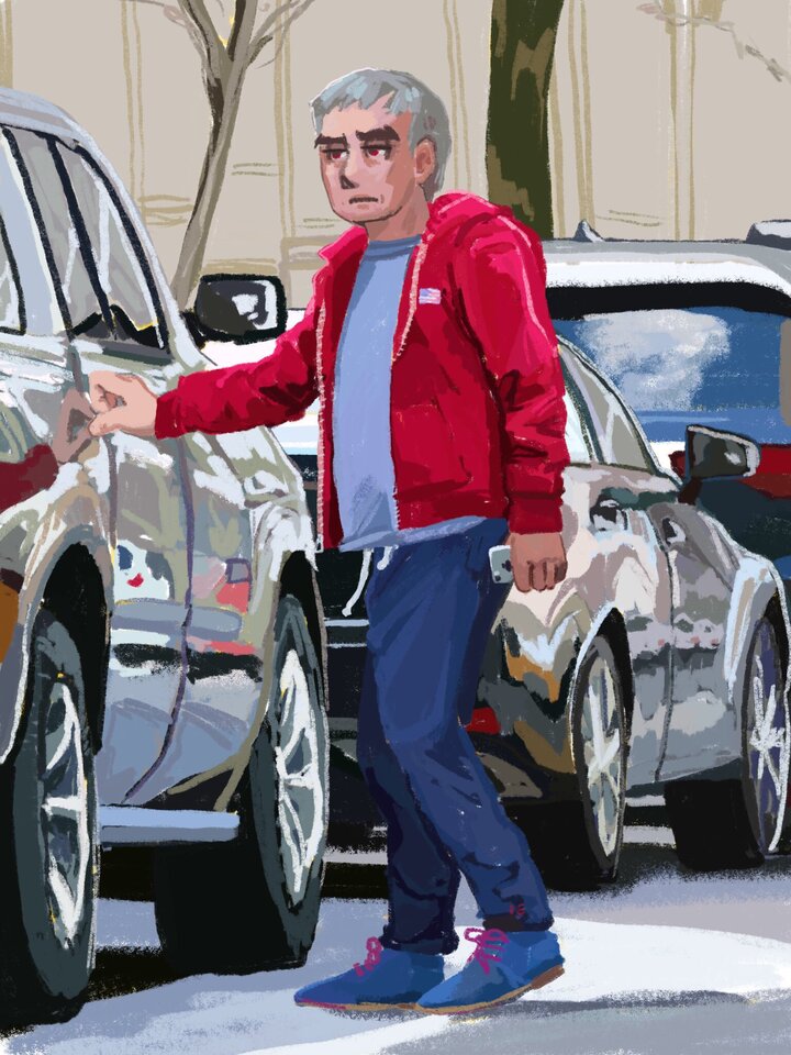 Drawing of Nanu as Jeffrey Epstein