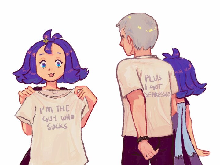 Nanu wearing a cool shirt